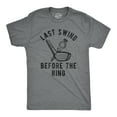 thumbnail image 1 of Mens Last Swing Before The Ring T Shirt Funny Golf Bachelor Bachelorette Wedding Tee Graphic Tees, 1 of 9