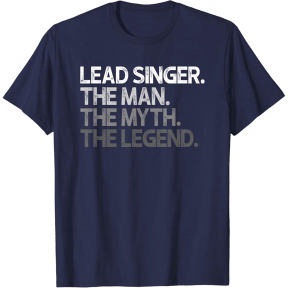 Mens Lead Singer Man The Myth Legend Typography T-Shirt
