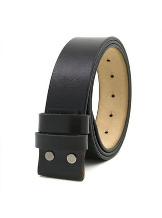 Falari Replacement Genuine Leather Belt Strap Without Buckle Snap on Strap  1.5 Wide 8005 