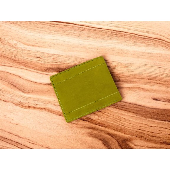 Mens Leather Bifold RFID Wallet Secure and Durable With Extra Capacity Gift for Men Minimalist Wallet| Handcrafted Cash Holder Green