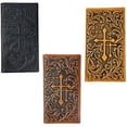 thumbnail image 1 of Mens Leather Cowboy Long Wallet Tri Cross Tooled, 1 of 7