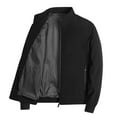 thumbnail image 1 of Mens Leather Jacket Business Wind Spring Trend Standing Collar Wind Breaker Jackets Mens,Black,M, 1 of 8