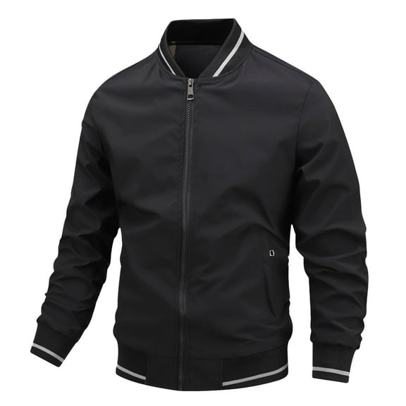 Mens Leather Jacket Loose Sports Casual Bussiness Full Zip Mens Fall Coats,Black,4XL