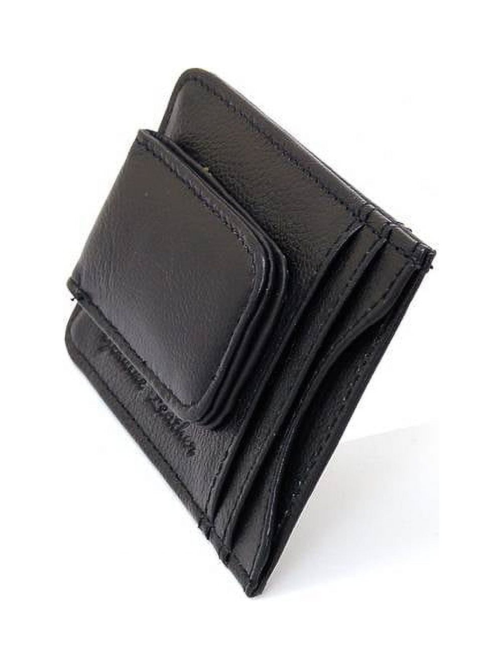 Black Alligator Bifold Slim Profile Wallet with Money Clip