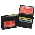 thumbnail image 1 of Mens Leather Multi Card Bifold with Double Flip-up 3 Id Windows RFID Blocking, 1 of 39