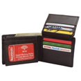 thumbnail image 1 of Mens Leather Multi Card Bifold with Double Flip-up 3 Id Windows RFID Blocking, 1 of 39