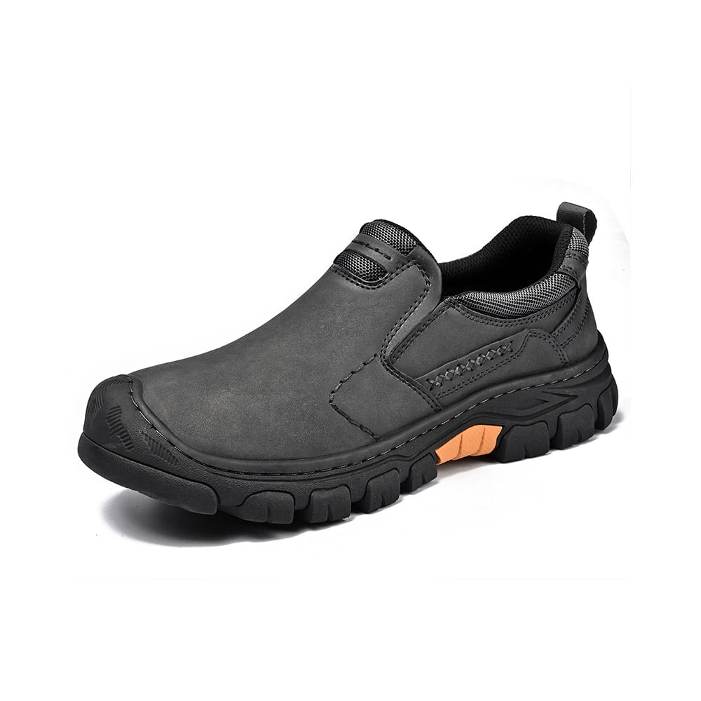 Mens Leather Non-slip Loafers Outdoor Hiking Sneakers  display picture 2