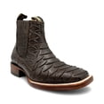 thumbnail image 1 of The Western Shops Mens Python Print Embossed Short Ankle Cowboy Leather Boot, 1 of 5