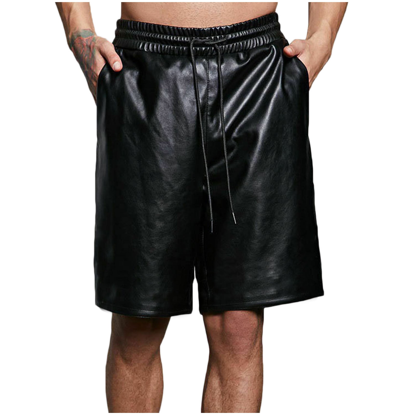 Male leather shorts 2025