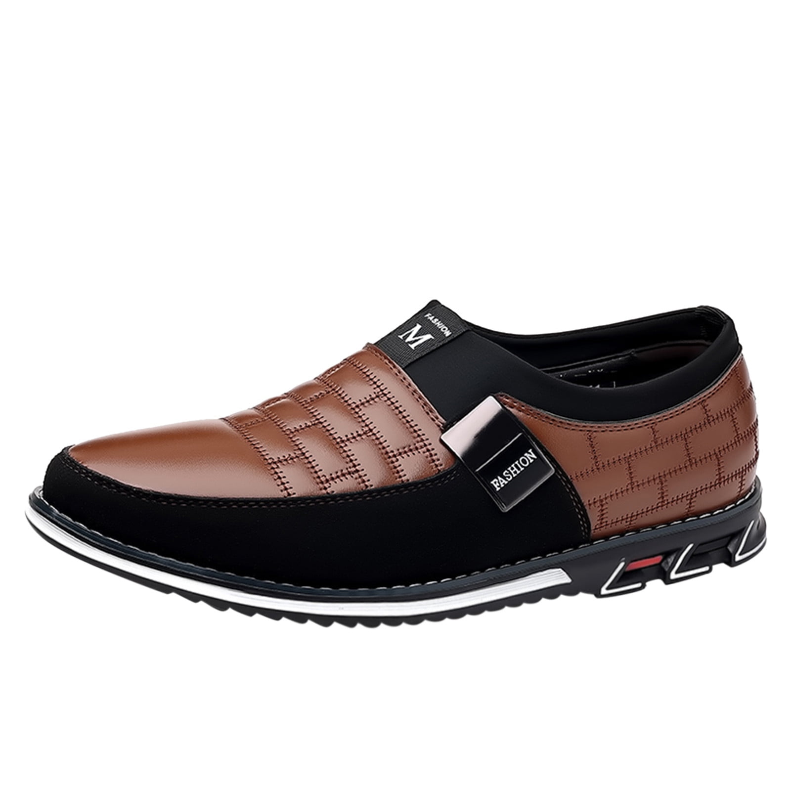 Mens Leather Slip on Shoes Size 12 Fashion Style Men s
