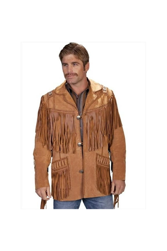 Mens Leather Wear Coat- Bourbon Boar Suede - Size 40