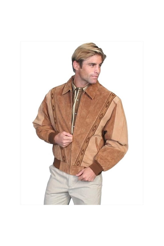 Rodeo Boar Suede Jacket, Cafe Brown-Camel, XXL