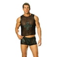 thumbnail image 1 of Mens Leather and Mesh Tank Top-black-medium, 1 of 1