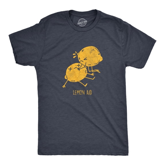 Mens Lemon Aid T Shirt Funny First Aid Lemons CPR Joke Tee for Guys Graphic Tees