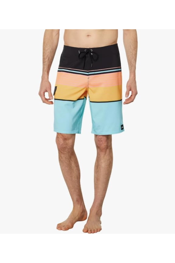 Mens Lennox Stripe 21 Swim, Turquoise, 36