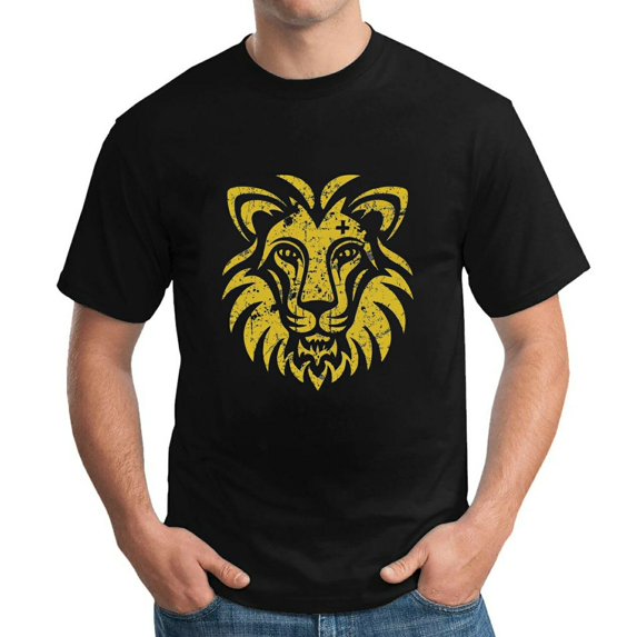 Mens Leo Zodiac Birthday Retro Shirt Black 2X-Large