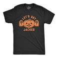 thumbnail image 1 of Mens Let's Get Jacked T Shirt Funny Halloween Pumpkin Jack-o-lantern Graphic Tee Graphic Tees, 1 of 9