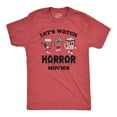 thumbnail image 1 of Mens Lets Watch Horror Movies T Shirt Funny Spooky Scary Film Lovers Tee for Guys Graphic Tees, 1 of 9