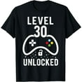 thumbnail image 1 of Mens Level 30 Unlocked Video Game 30th Birthday Gift T-Shirt, 1 of 3