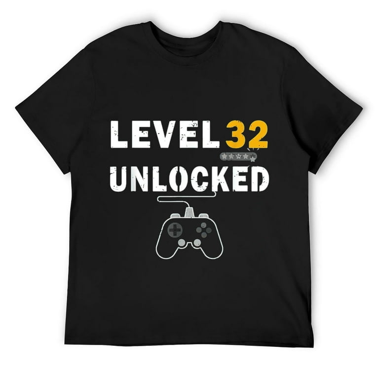 Level 32 Unlocked Shirts For Men 32nd Birthday Gamer Gift Level 32 Unlocked Shirts For Men 32nd Birthday Gamer Gift