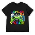 thumbnail image 1 of Mens Leveled Up To 5th Grade Gamer Back To School First Day Boys T-Shirt Black Small, 1 of 5