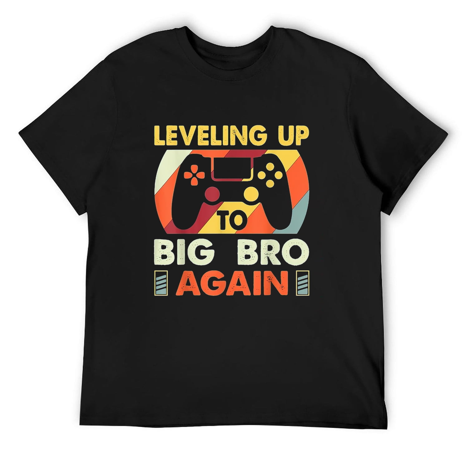Mens Leveling Up To Big Bro Again Promoted To Big Brother Again T-Shirt ...