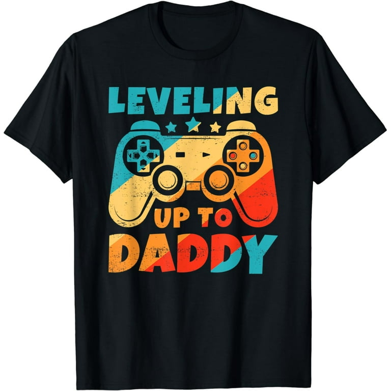 Leveling Up To Dad - Dad Pregnancy Announcement Tshirt Leveling Up To Dad - Dad Pregnancy Announcement Tshirt