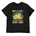 thumbnail image 1 of Mens Licensed School Bus Design for a Bus Driver T-Shirt Black, 1 of 5