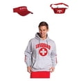 thumbnail image 1 of Mens Lifeguard Hoodie Sweatshirt Authentic with Fanny Pack and Adjustable Visor, 1 of 3