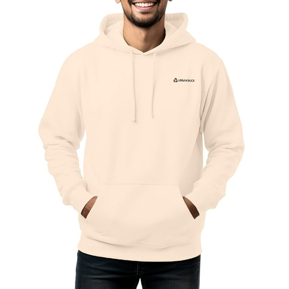 Mens Light Apricot Hooded Pullover Sweatshirt UPF 50+ Long Sleeves Farson Fleece Hiking Hoodie (S)
