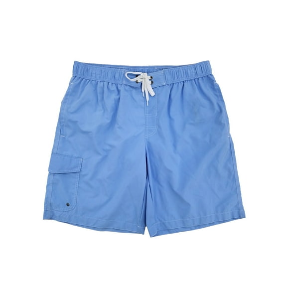 Mens Light Blue Cargo Swim Trunks Water Shorts Swim Shorts Board Shorts S