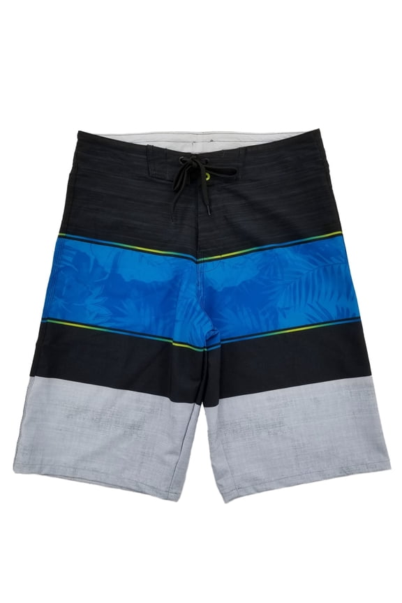 Mens Light Gray Tropical Hawaiian Board Shorts Surf Shorts Swim Trunks 28