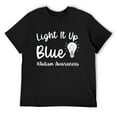 thumbnail image 1 of Mens Light It Up Blue Autism tee I Wear Blue For Autism Awareness Short Sleeve T-Shirt Black X-Large, 1 of 5