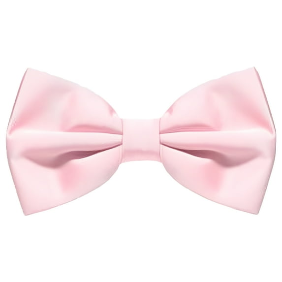 Mens Light Pink Bow Tie - Pre-Tied Wedding Prom Groomsmen Party