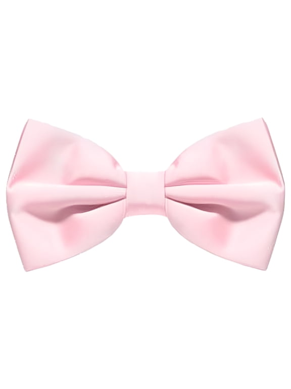 Mens Light Pink Bow Tie - Pre-Tied Wedding Prom Groomsmen Party