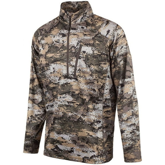 Mens Light Weight Pique Knit 1/4 Zip Shirt (Disruption®)