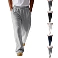 thumbnail image 1 of Mens Lightweight Baggy Sweatpants Straight Leg Open Bottom Thin Drawstring Lounge Pants with Pockets Gray XL, 1 of 6