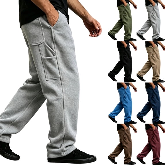 Mens Lightweight Baggy Sweatpants Wide Leg Casual Workout Pants | Premium Cotton Blend, Elastic Waist Inner Outer Drawstring, Y2K Oversized, Breathable for Gym Lounge Gray 2XL