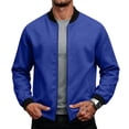 thumbnail image 1 of Mens Lightweight Bomber Jacket Causal Windbreaker Zip Up Fall Coat Sports Shell Jacket Outdoor Coat Zipper Spring Fall Bomber Jackets, 1 of 6