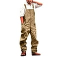 thumbnail image 1 of Mens Lightweight Casual Rompers Long Overall Jumpsuit with Button Bib Fit Walkshort Loose Comfortable Breathable Stylish Versatile Mens Beach Pants Trousers Vacation Cargo Pants, 1 of 2