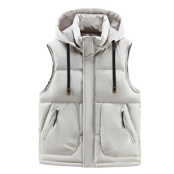 Mens Lightweight Down Vest Stand Collar Quilted Gilet Sleeveless Jacket Winter Warm Puffer Coat with Pockets Outwear