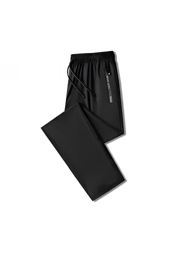 Mens Lightweight Hiking Pants Quick Dry Outdoor Sweatpants with Zipper Pockets for Athletic Workout Casual Travel Black L