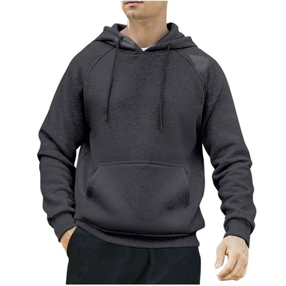 Mens Lightweight Hoodies Drawstring Hoody Sweatshirt Running Sportwear Raglan Pullover Top Windbreaker Training Gym Hoody Coat Classic Fall Activewear Coat Top Size M-2xl