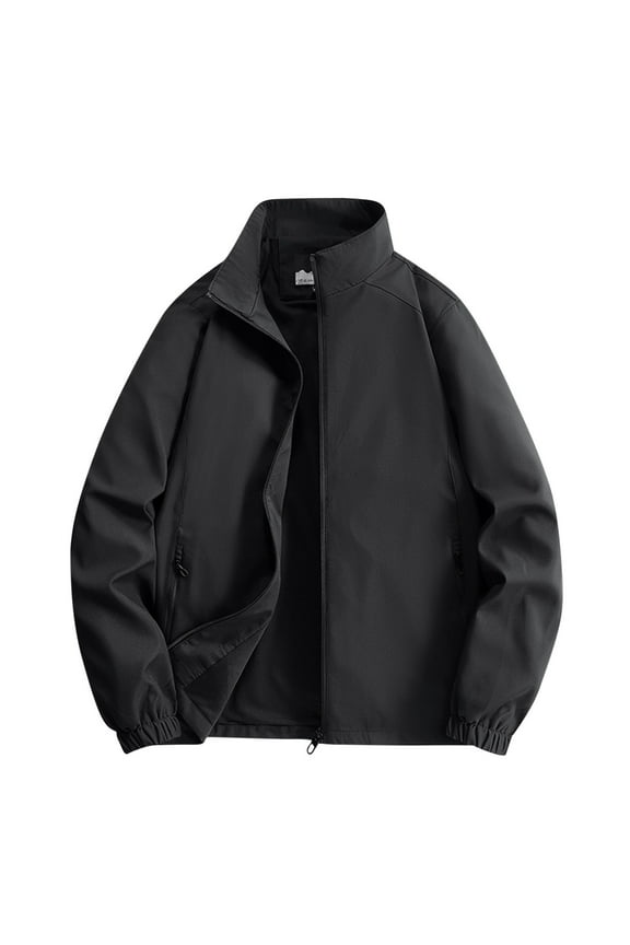 Mens Lightweight Jackets Casual Stylish Windbreakers for Men Light Track Jacket Laydown Collar Fall Golf Coats