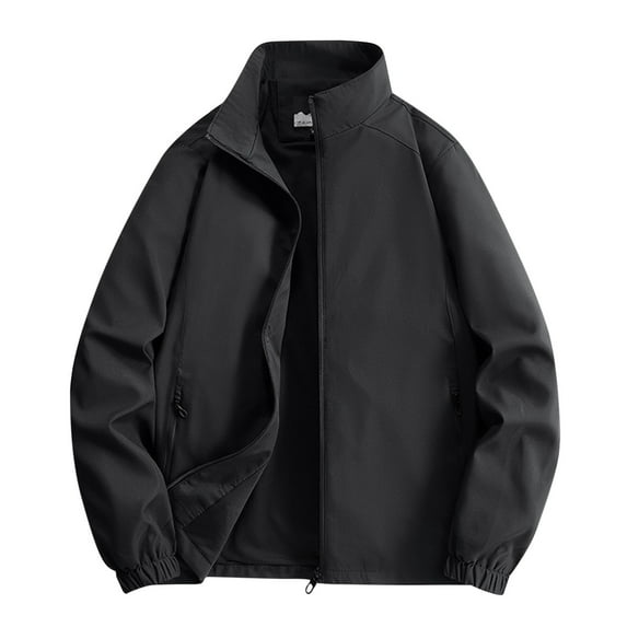 Mens Lightweight Jackets Casual Stylish Windbreakers for Men Light Track Jacket Laydown Collar Fall Golf Coats