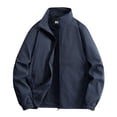 thumbnail image 1 of Mens Lightweight Jackets Casual Stylish Windbreakers for Men Light Track Jacket Laydown Collar Fall Golf Coats, 1 of 7