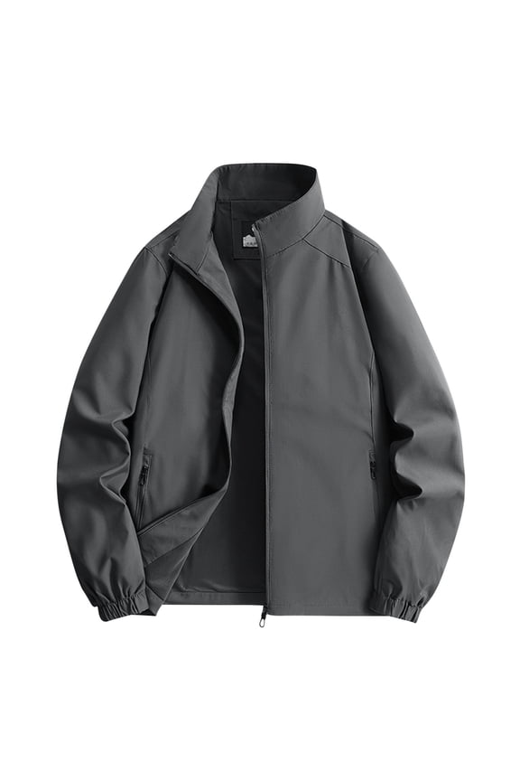 Mens Lightweight Jackets Casual Stylish Windbreakers for Men Light Track Jacket Laydown Collar Fall Golf Coats