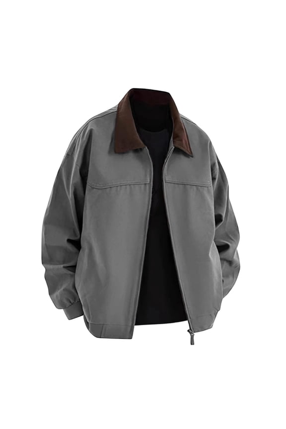 Mens Lightweight Jackets Casual Work Barn Jacket Windbreaker Water Resistant Golf Zip Up Jacket