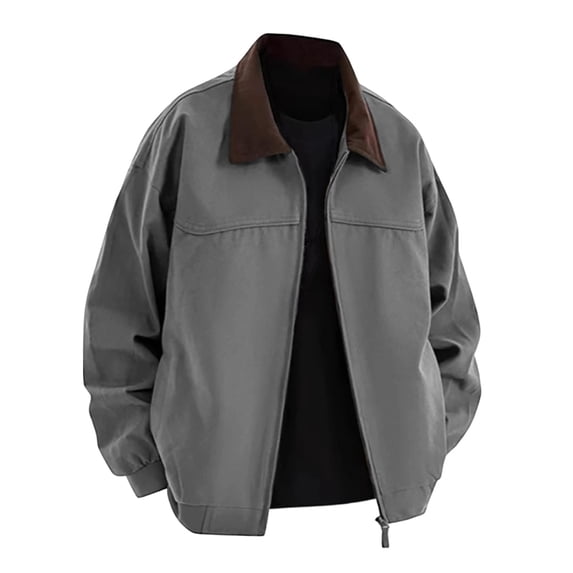 Mens Lightweight Jackets Casual Work Barn Jacket Windbreaker Water Resistant Golf Zip Up Jacket