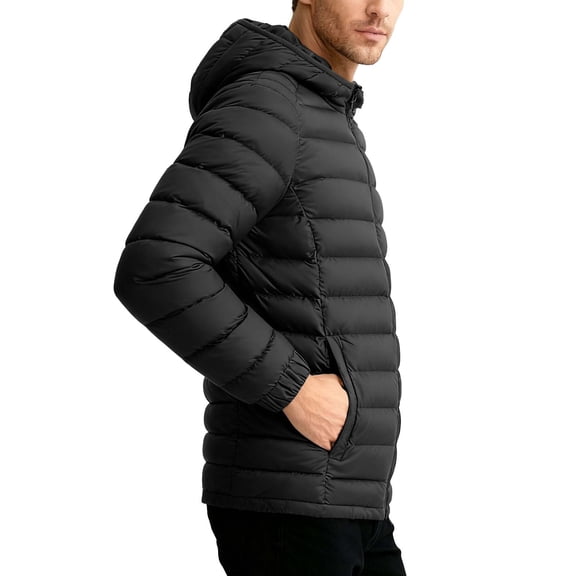 Mens Lightweight Jackets Sevevn Men's Lightweight Winter Jackets Warm Puffer Jacket Quilted Winter Coat with Hood